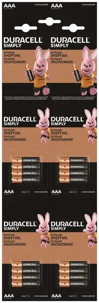 Элемент питания Duracell LR03 Basic AAA (16 штук)