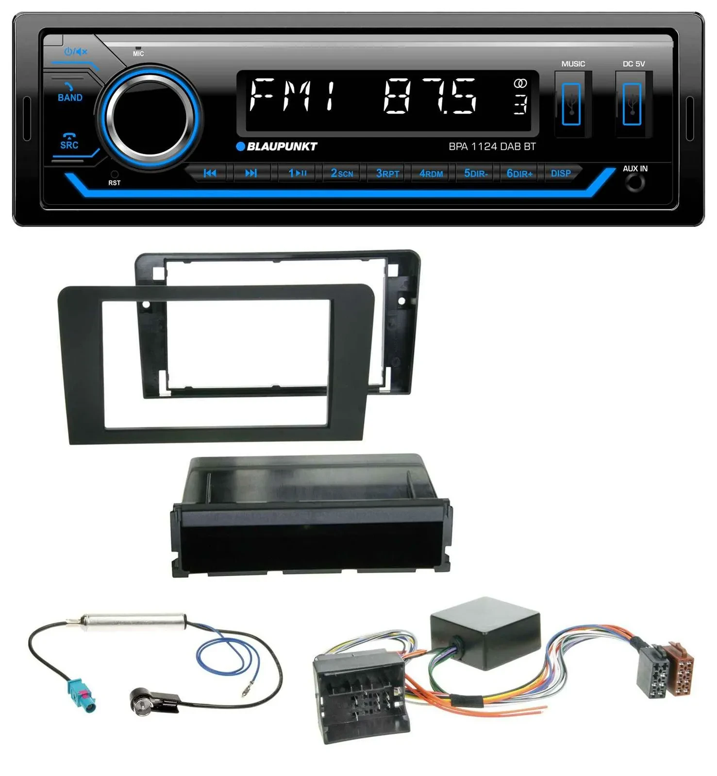 Blaupunkt Bluetooth USB DAB MP3 Autoradio für Audi A3 8P 06-12 Symphony Infinity