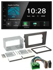 Kenwood Bluetooth MP3 DAB USB 2DIN Autoradio für Volvo XC 90 07-14 16 Pin