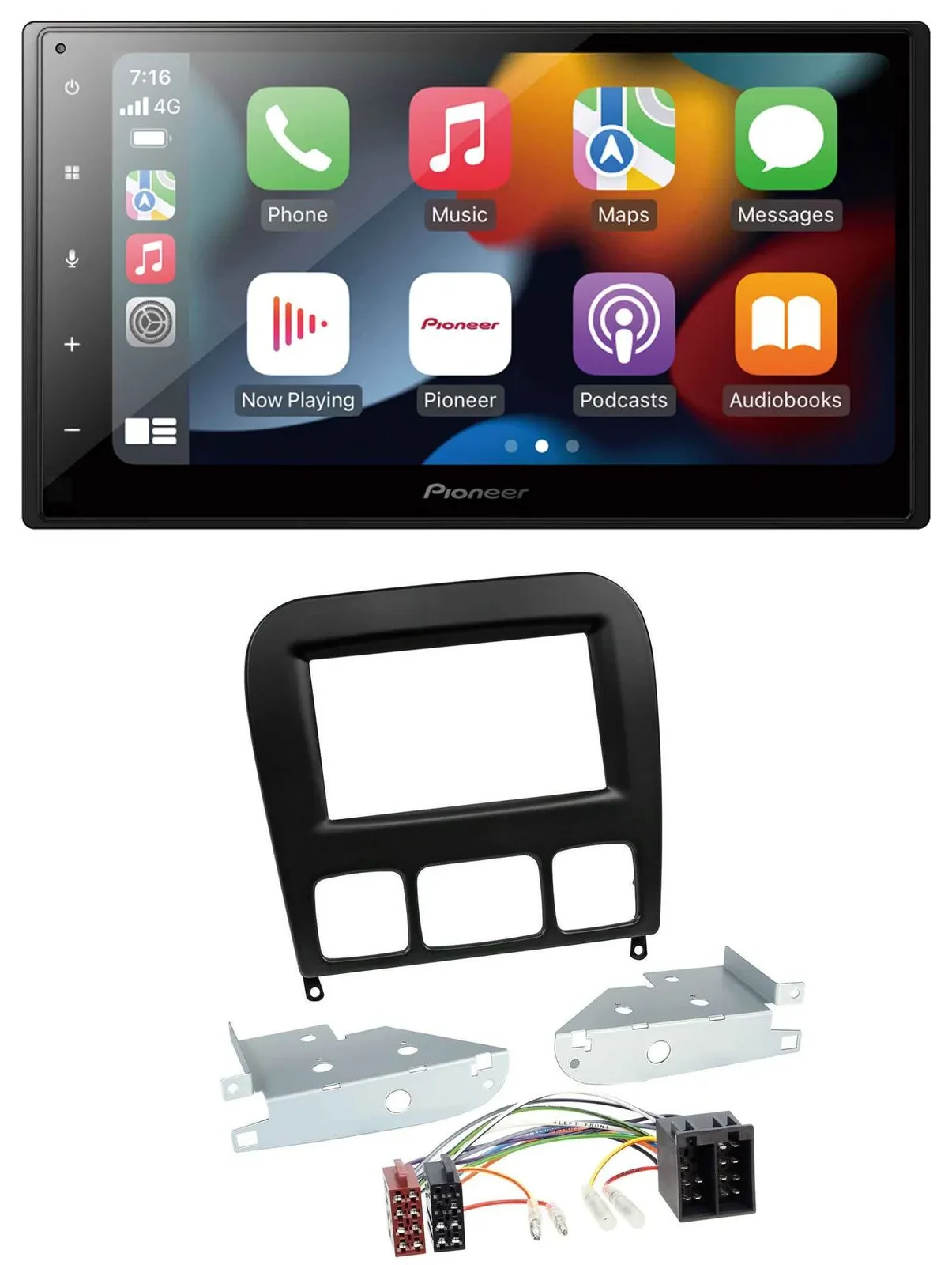 Автомагнитола Pioneer для Mercedes S-Class (1998–2005), 2 DIN, DAB, Bluetooth, USB, MP3, черный