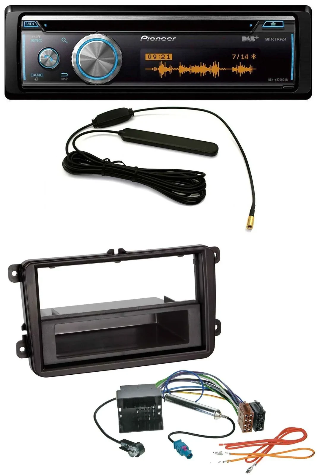 Pioneer CD USB Bluetooth DAB MP3 Autoradio für VW Passat 05-10 Polo 09-14 Sciroc