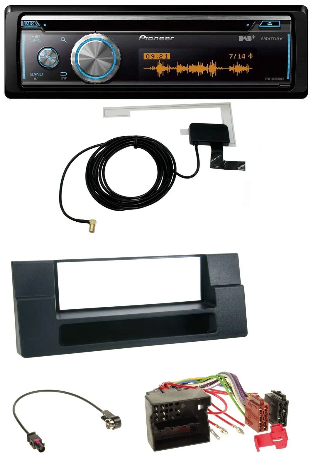 Автомагнитола Pioneer Bluetooth DAB MP3 USB CD для BMW X5 E53 и 5 Series E39 (Quadlock)