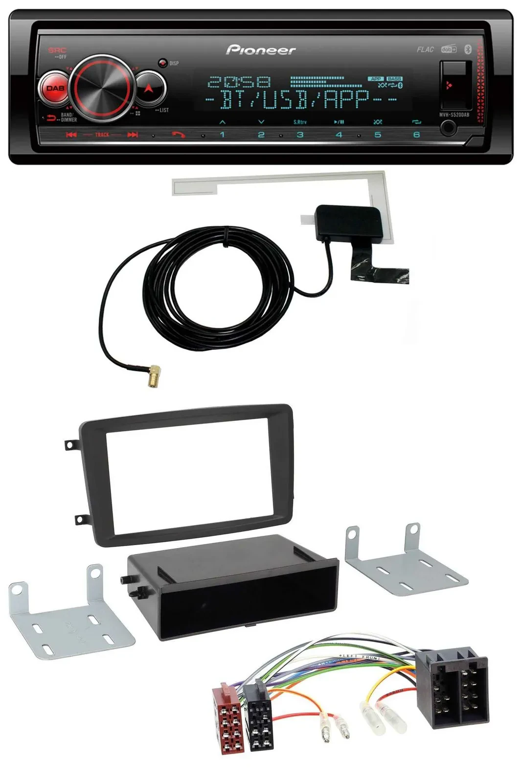 Pioneer Bluetooth DAB USB MP3 Autoradio für Mercedes C-Klasse CLK Vito Viano