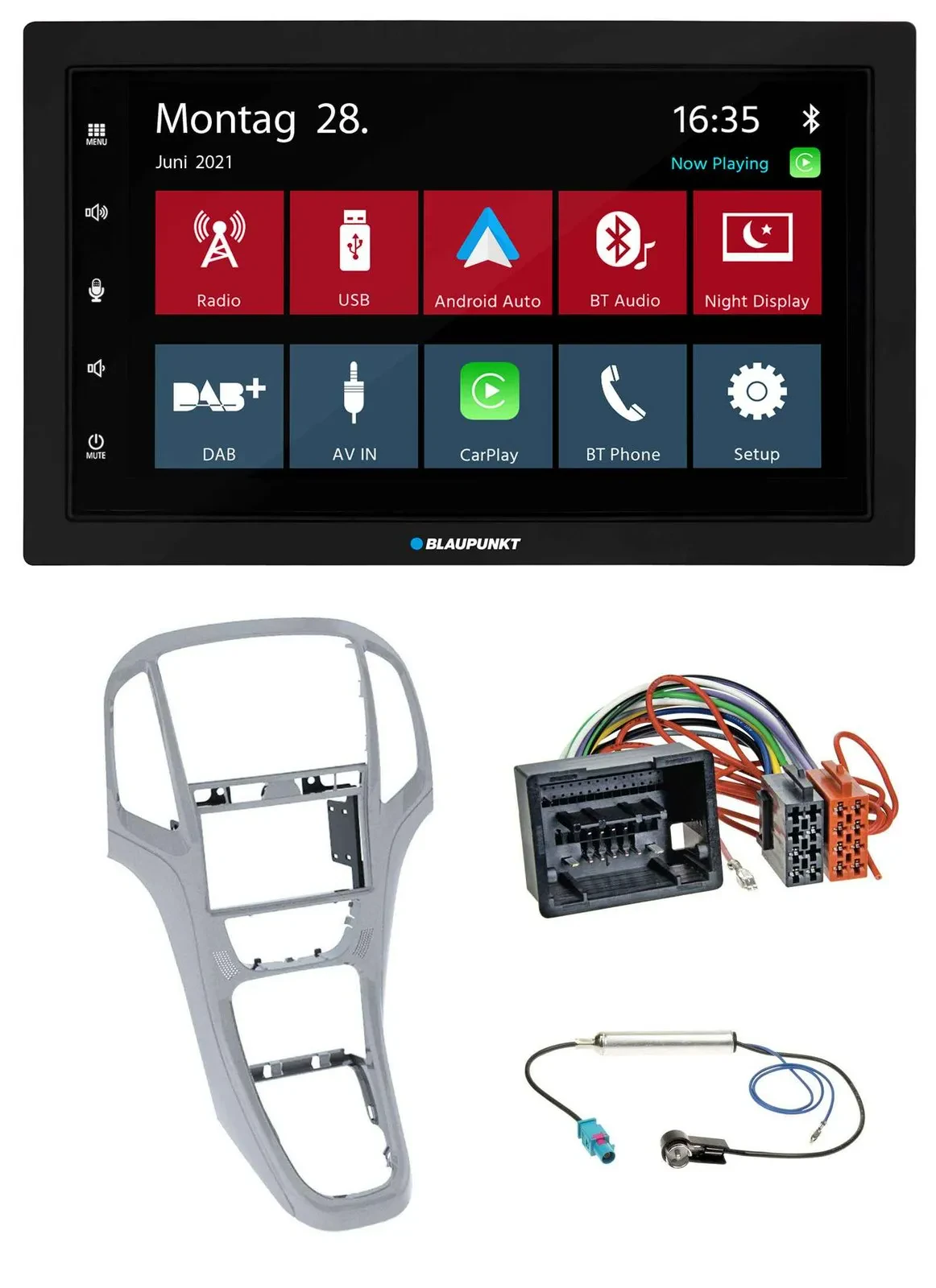 Blaupunkt MP3 Bluetooth DAB 2DIN USB Autoradio für Opel Astra J ab 2009 Platinsi