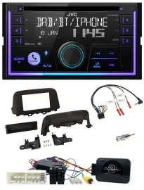 JVC Lenkrad USB 2DIN DAB Bluetooth CD Autoradio für Hyundai Kona ab 2013
