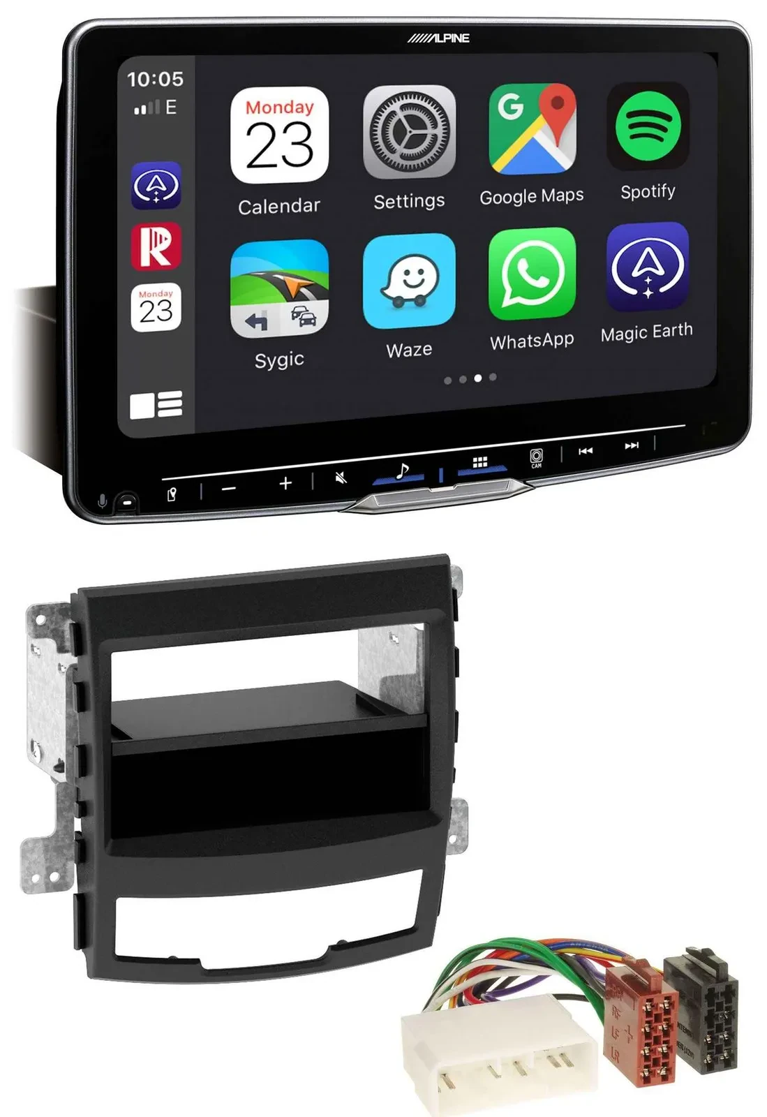 Alpine Bluetooth MP3 USB DAB Autoradio für SsangYong Korando CK 2010-2013
