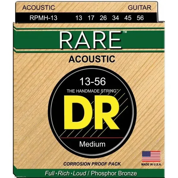 Струны для акустической гитары DR Strings Pre-alloy PMH-13 13-56