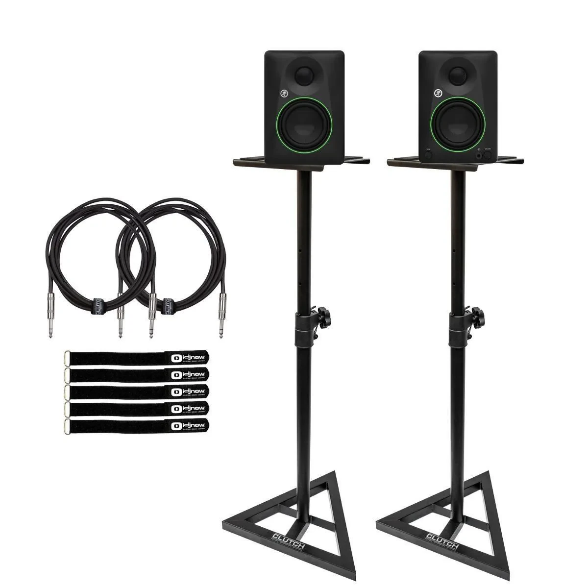 Mackie CR4.5 4.5" Powered Active Studio Monitor Speakers Pair with Stands