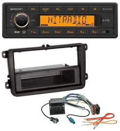 Continental 1DIN DAB MP3 AUX USB Autoradio für VW Caddy Golf V VI Jetta ab 03
