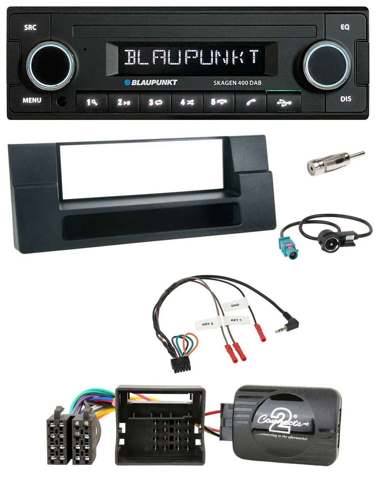 Blaupunkt DAB USB Bluetooth Lenkrad Autoradio für BMW 5er 01-04 E39 Aktivsystem