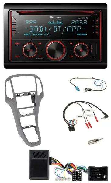 Pioneer 2DIN DAB Lenkrad Bluetooth USB CD Autoradio für Opel Astra J ab 2009 Tit