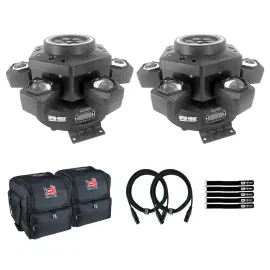 SPIN-TRIX 150W RGBW LED DMX Motion Beam Stage DJ Club Light Fixture Pair