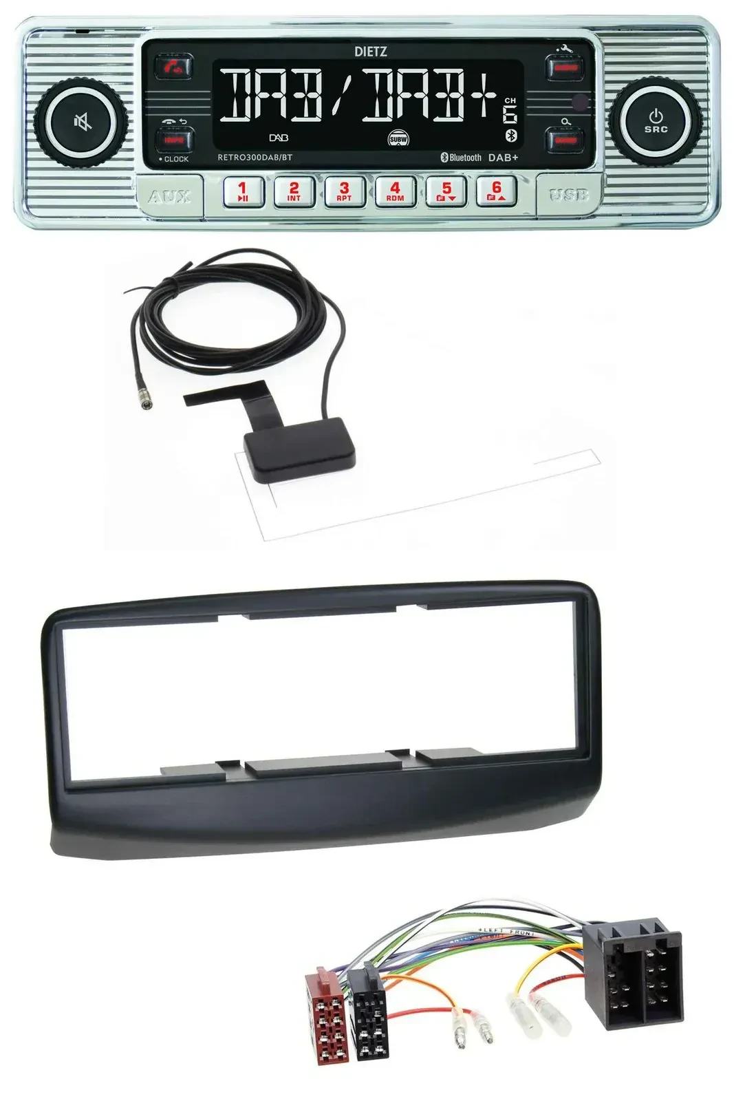 Автомагнитола Dietz Bluetooth USB MP3 DAB для Fiat Multipla 186 2006–2010