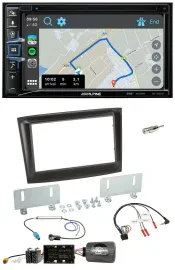 Автомагнитола для Fiat Doblo (с 2015) Alpine 2-DIN DAB, TMC, Bluetooth, USB, черный