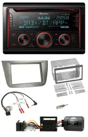 Pioneer 2DIN DAB Lenkrad Bluetooth USB CD Autoradio für Seat Toledo Altea silber