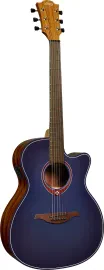 LAG T-Blue - Tramontane Special Edition Blue Auditorium Cutaway Acoustic-Electri