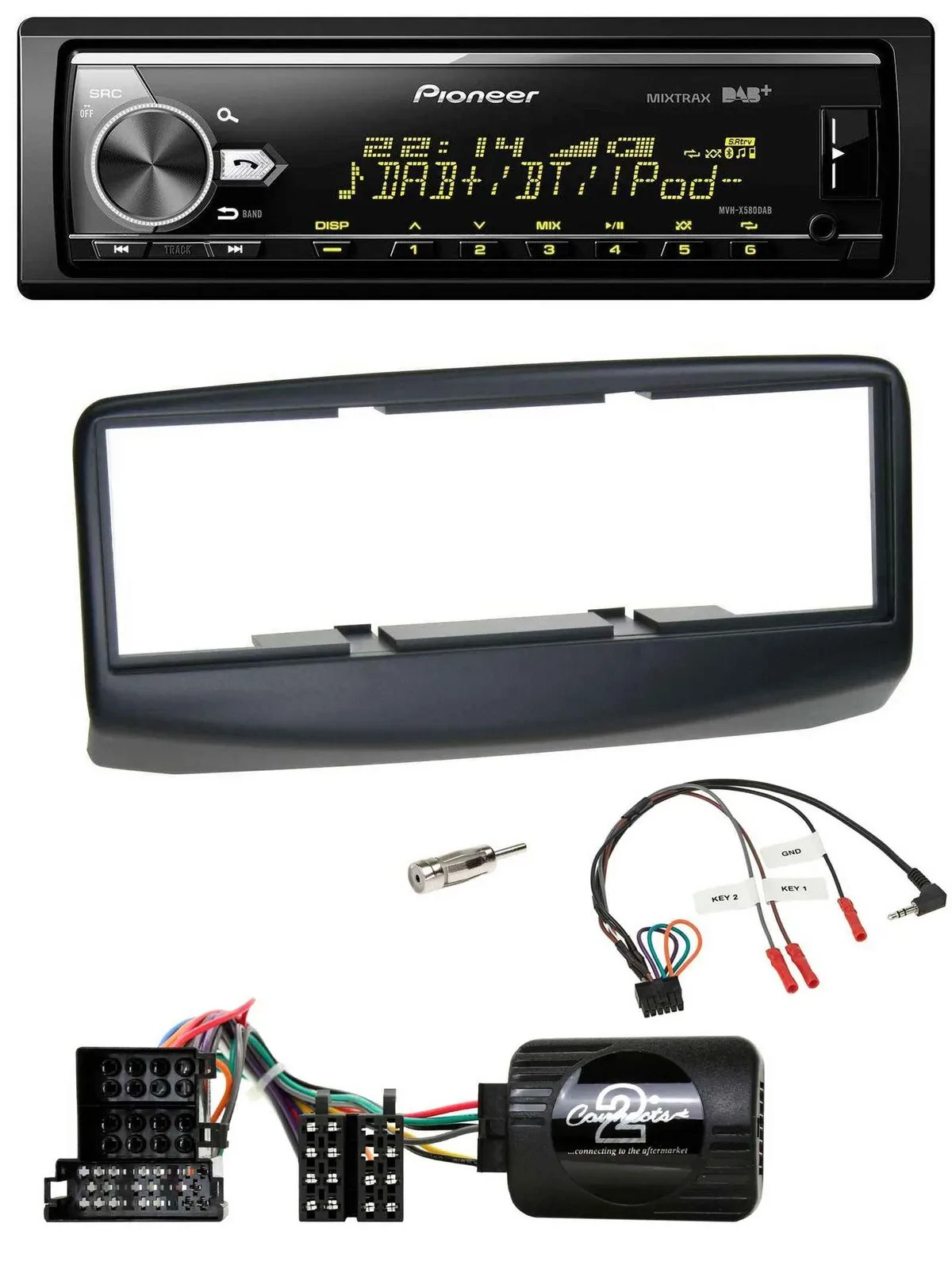 Автомагнитола для Fiat Multipla (2006–2010) Pioneer Bluetooth, USB, DAB