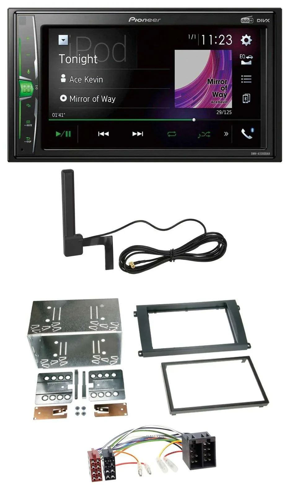 Pioneer MP3 DAB AUX 2DIN Bluetooth Autoradio für Porsche Cayenne 2002-2007