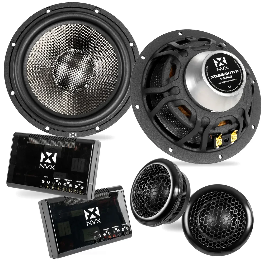 Пассивная акустическая система NVX XQS65KITv2 X-Series, 6.5", компонентная, 2‑полосная, 300 Вт RMS (набор)