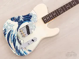 2024 Fender Japan Art Canvas Esquire Katsushika Hokusai w/ Case, Tags