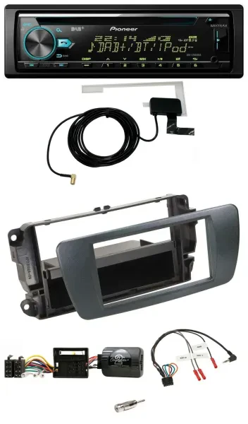 Pioneer MP3 Lenkrad CD USB DAB Autoradio für Seat Ibiza azabacheschwarz