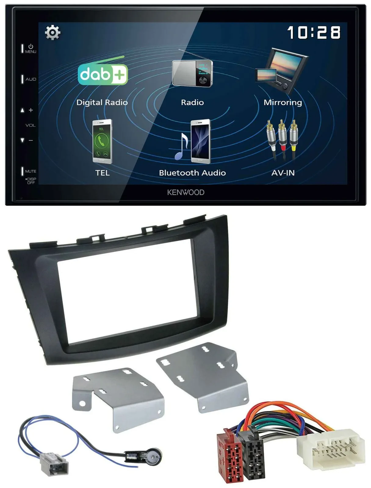 Kenwood 2DIN Bluetooth MP3 USB DAB Autoradio für Suzuki Swift (ab 2010)