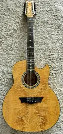 Dean Exhibition Quilt Ash 12-String Acoustic-Electric Guitar Gloss Natural