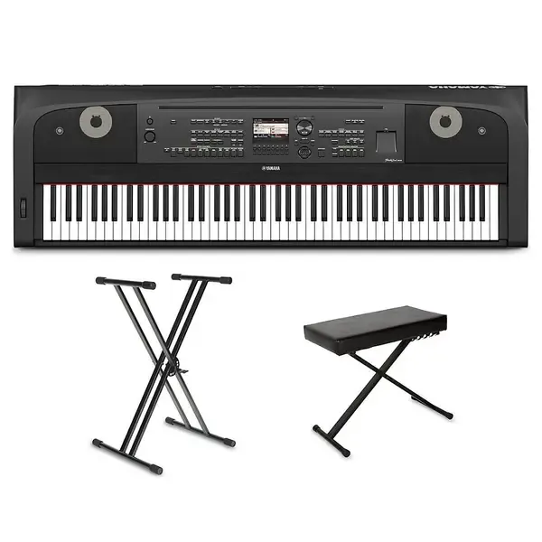 Цифровое пианино компактное Yamaha DGX-670 Digital Piano Package Essentials в комплекте стойка и банкетка