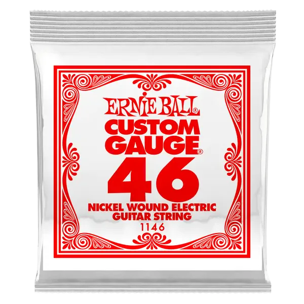 Струна для электрогитары Ernie Ball P01146 Custom gauge, сталь никелированная, калибр 46