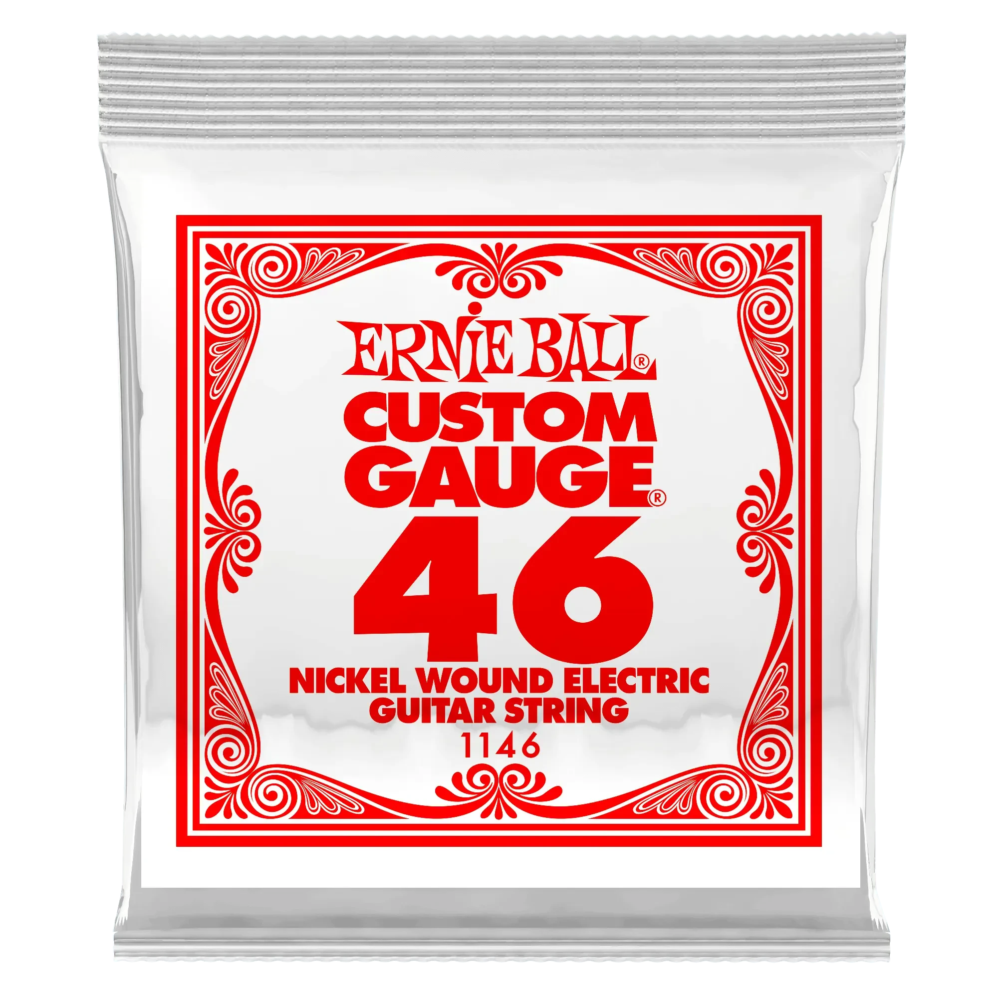 Струна для электрогитары Ernie Ball P01146 Custom gauge, сталь никелированная, калибр 46