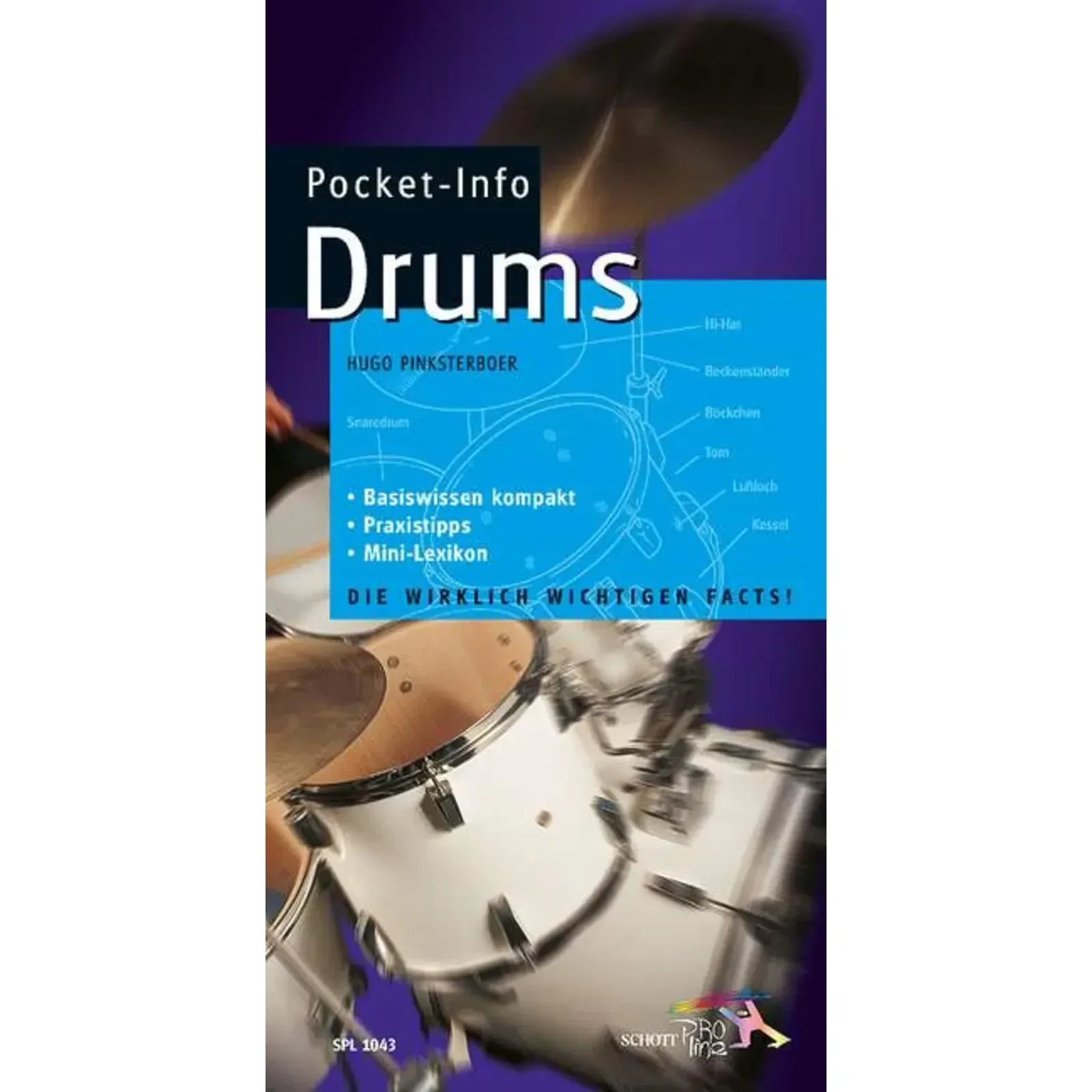 Учебное пособие Schott Music Pocket-Info Drums Basiswissen im Mini-Lexikon