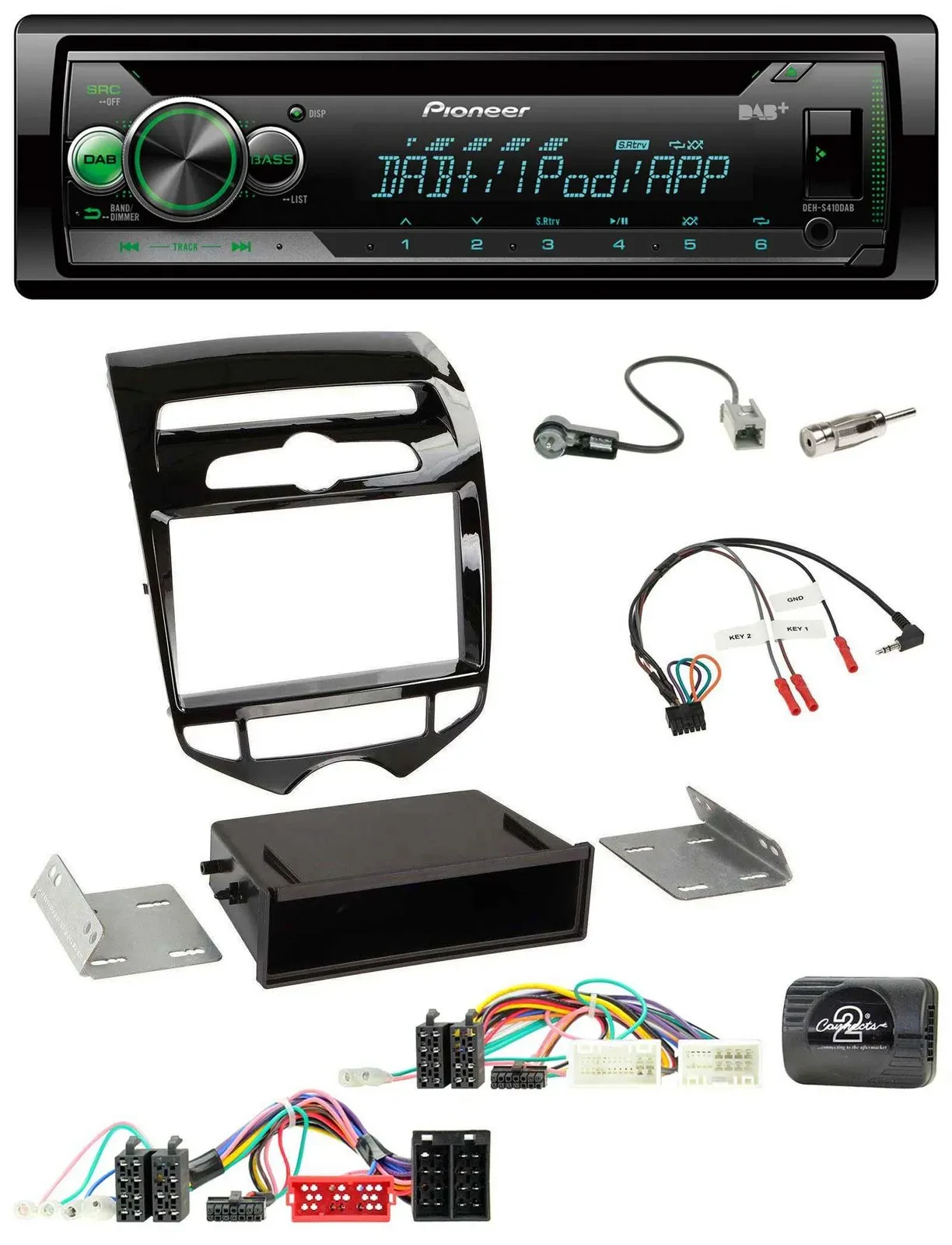 Pioneer USB MP3 DAB Lenkrad CD Autoradio für Hyundai ix20 ab 2010 autom. Klima