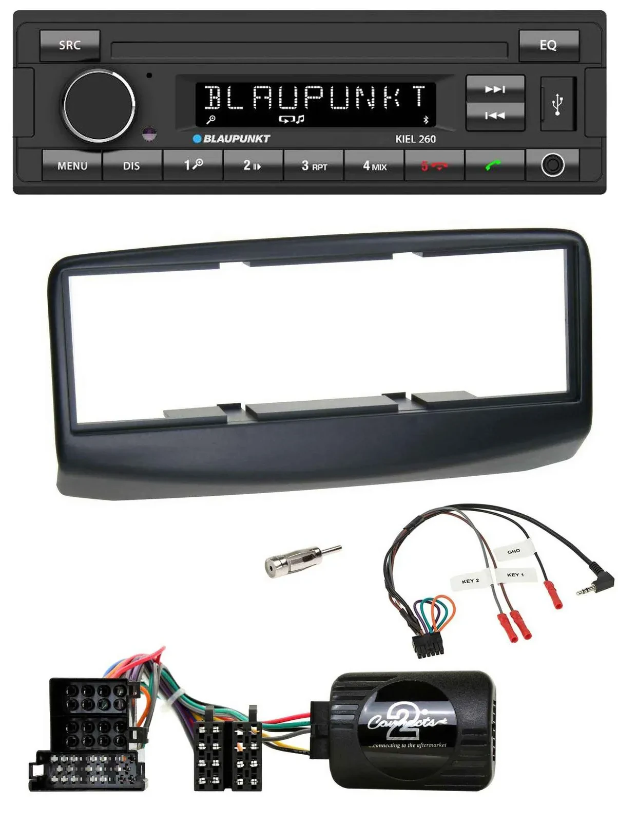 Blaupunkt USB DAB Bluetooth Lenkrad Autoradio für Fiat Multipla 2006-2010