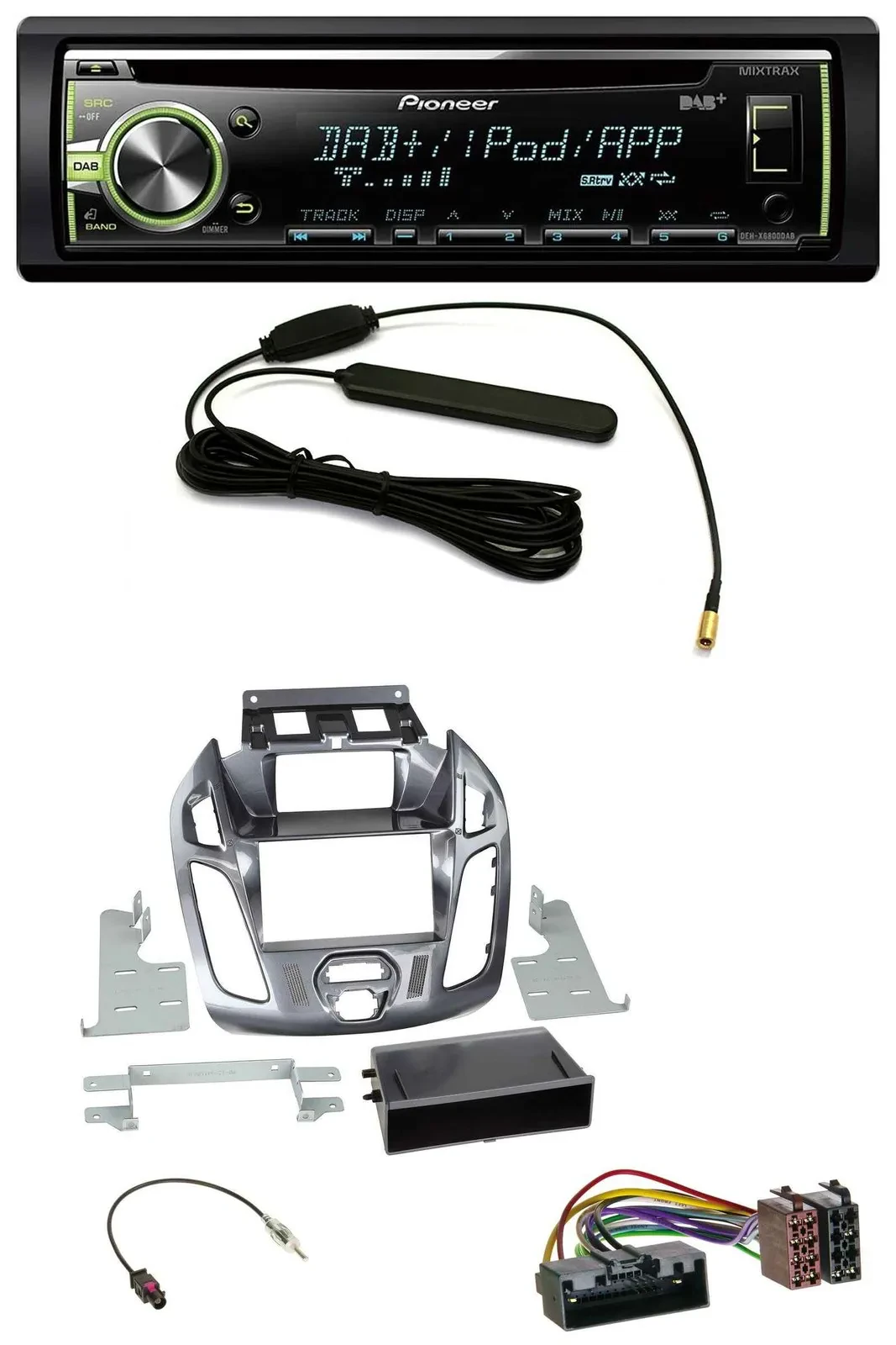 Pioneer MP3 USB CD DAB AUX Autoradio für Ford Transit Connect 2012-2018 Display