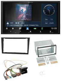 Kenwood Bluetooth 2DIN USB DAB MP3 Autoradio für Opel Corsa D stealth schwarz