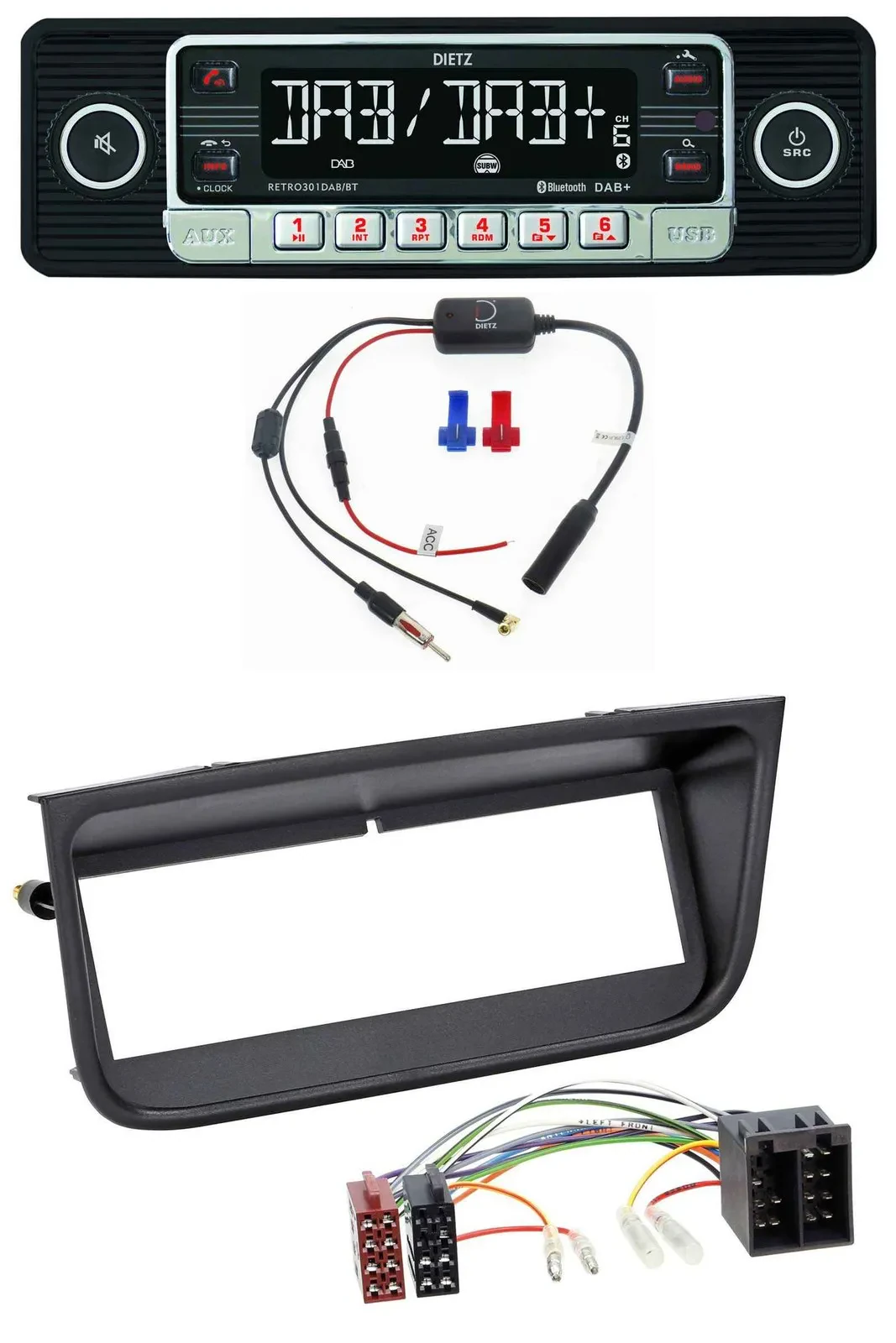 Dietz MP3 DAB Bluetooth USB Autoradio für Peugeot 406