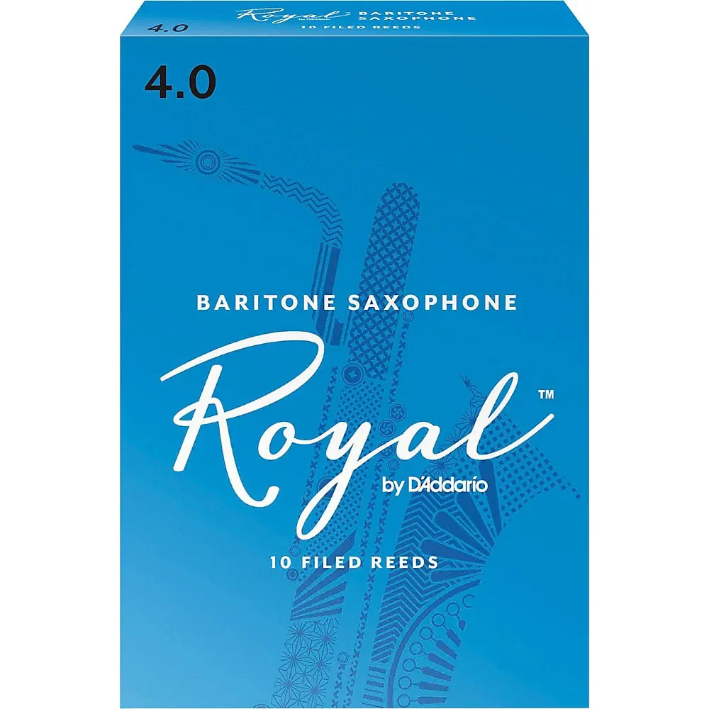 Rico Royal Baritone Saxophone Reeds, Box of 10 Strength 4