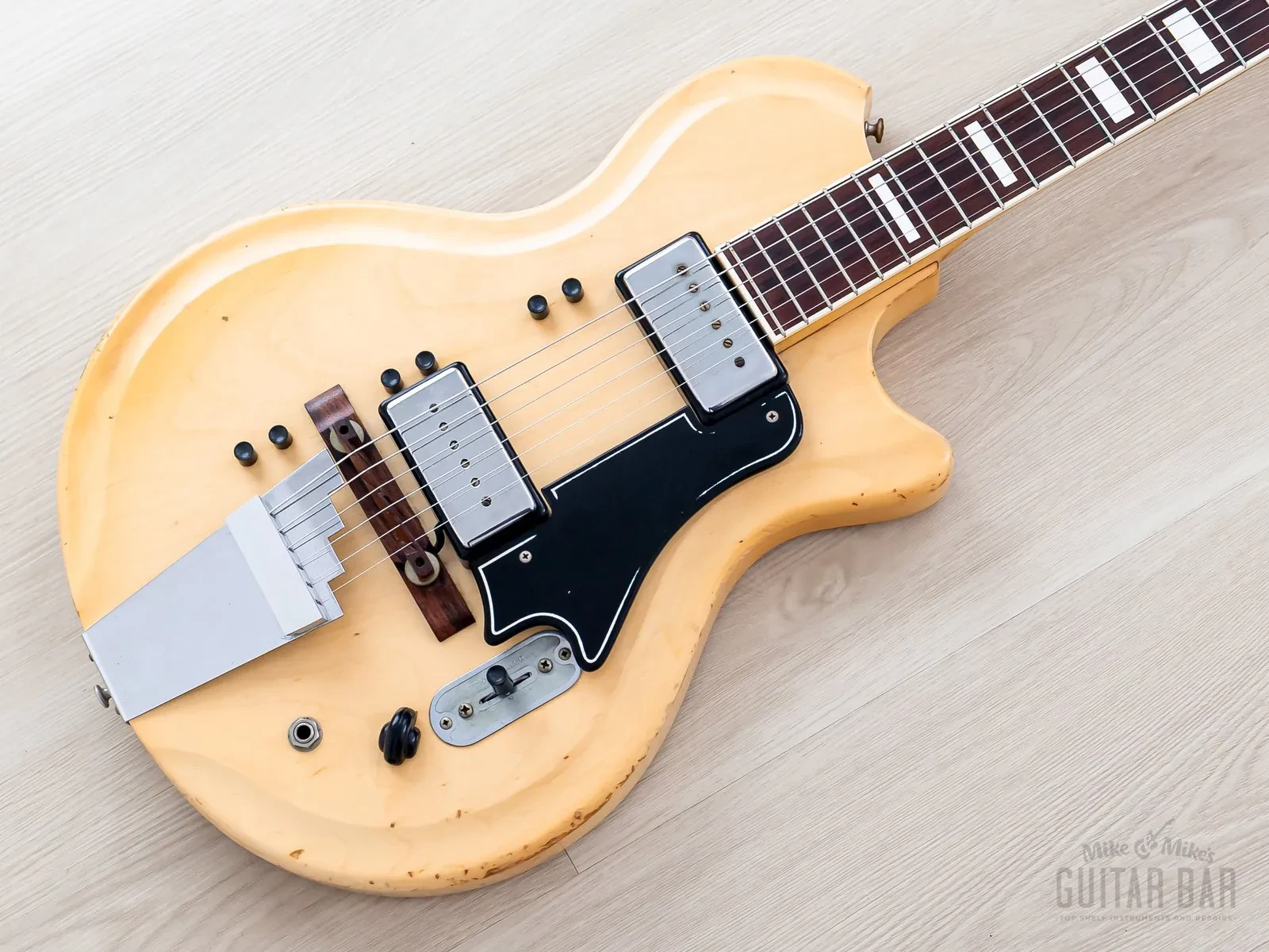 1961 Supro Silverwood 1596 Val Trol Rhythm Master Vintage Guitar w/ Case, Valco