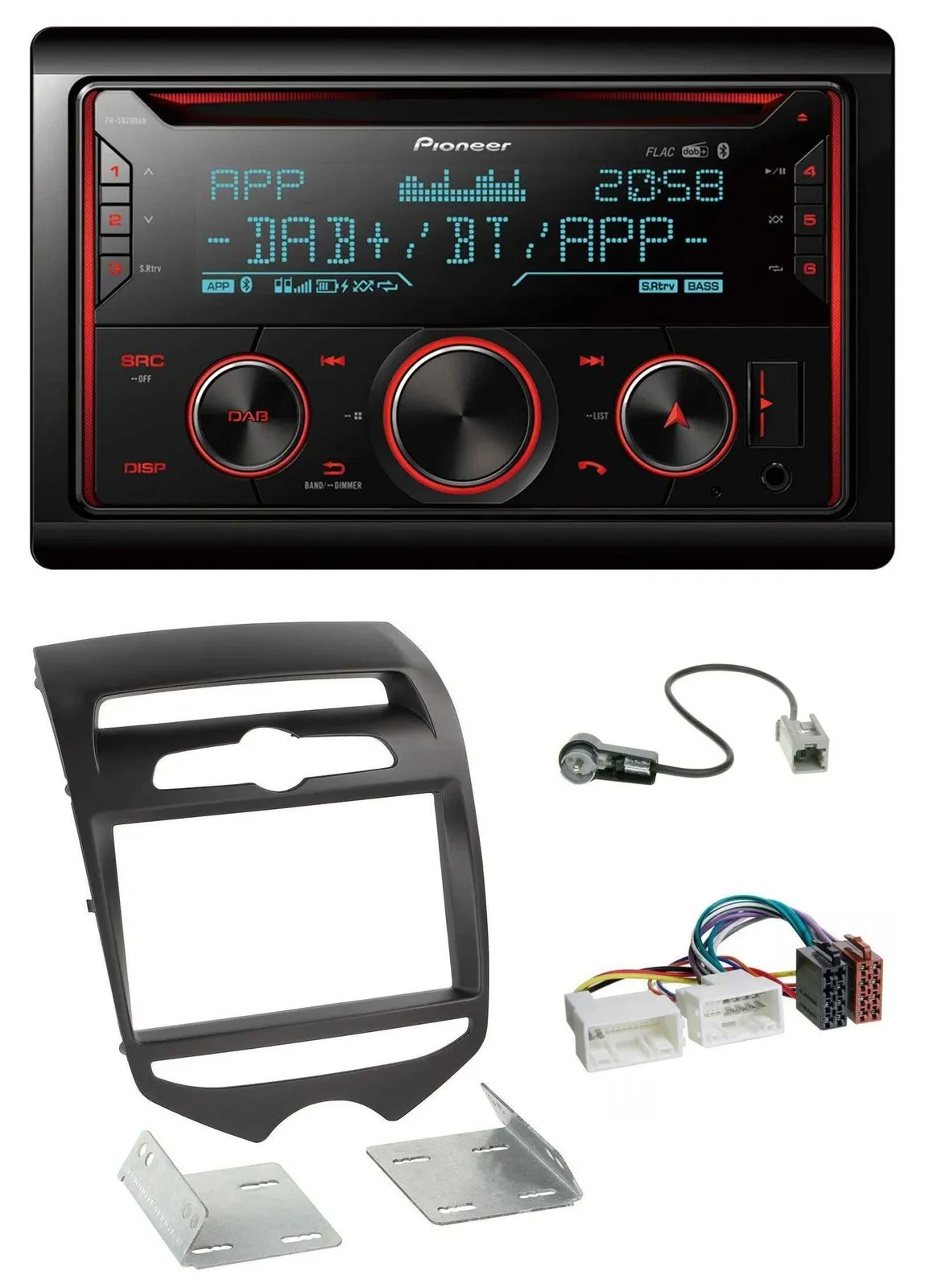 Автомагнитола Pioneer 2-DIN DAB Bluetooth USB CD MP3 для Hyundai ix20 (с 2010)