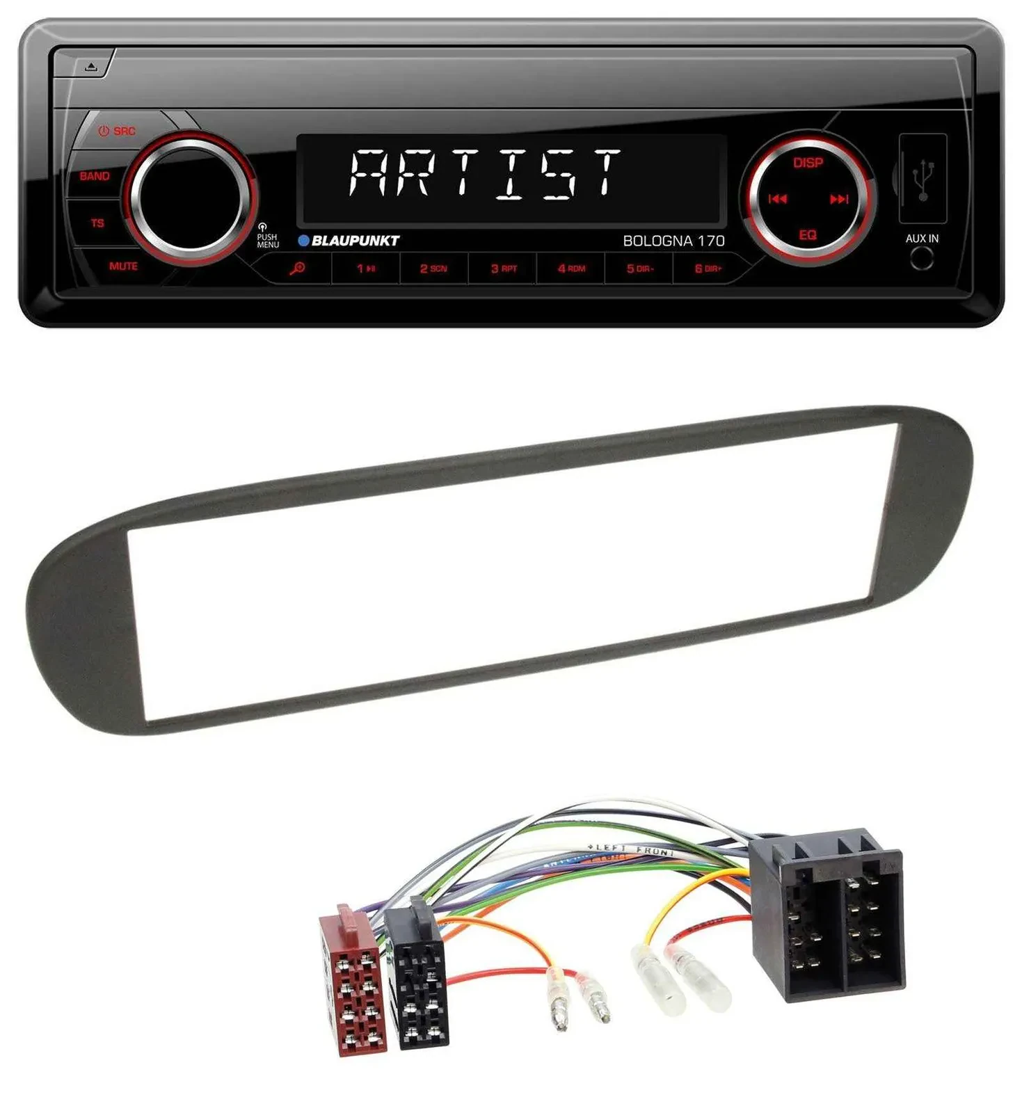Blaupunkt SD USB 1DIN MP3 AUX Autoradio für Fiat Barchetta (ab 1995)