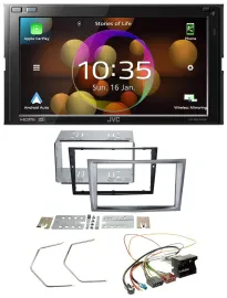 Автомагнитола JVC 2-DIN, DAB, Bluetooth, USB, MP3 для Opel Antara/Astra H/Zafira B