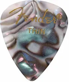 Fender 351 Premium Celluloid THIN Guitar Picks - 144 Count (Gross) ABALONE