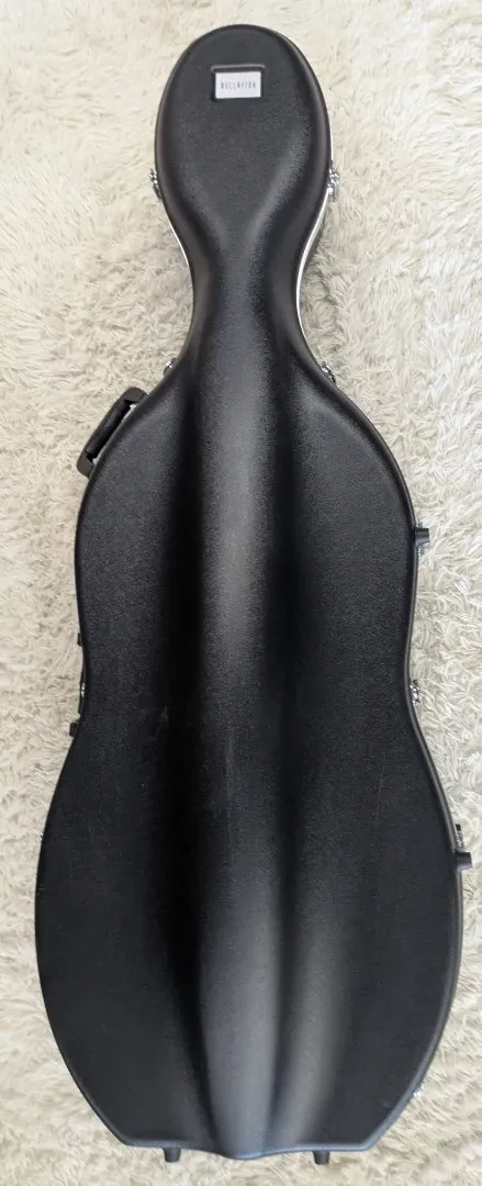 Bellafina ABS Plastic Molded Lightweight Cello Case with Wheels 3/4 Size - Blem