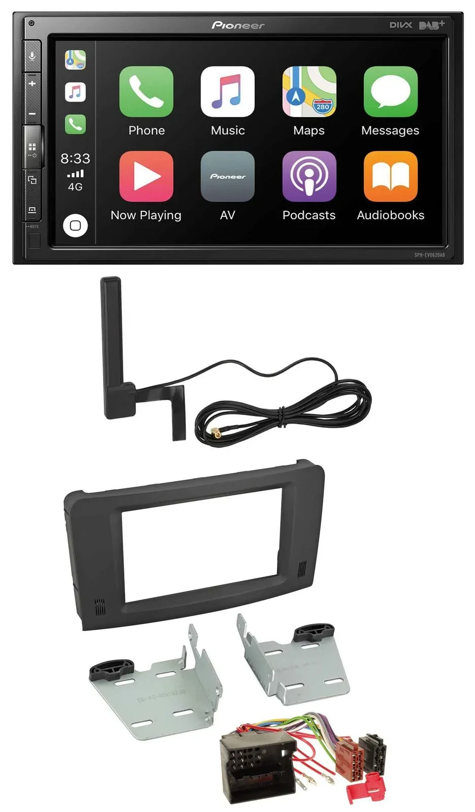 Автомагнитола для Mercedes M-Class W164 2005–2011 Pioneer 2DIN, USB, Bluetooth, DAB, MP3