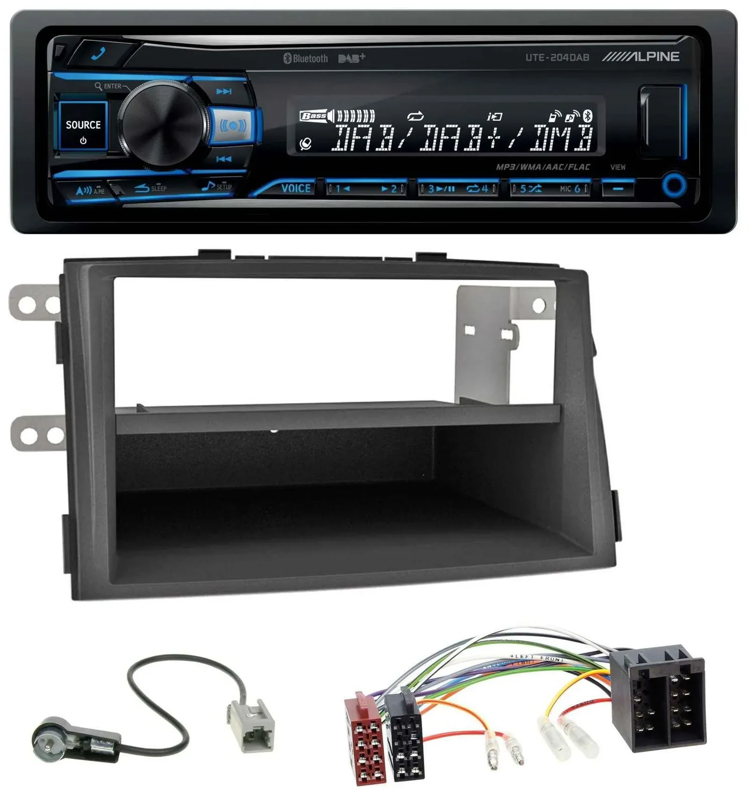 Alpine USB Bluetooth DAB MP3 Autoradio für Kia Sorento II (XM, 2009-2012)