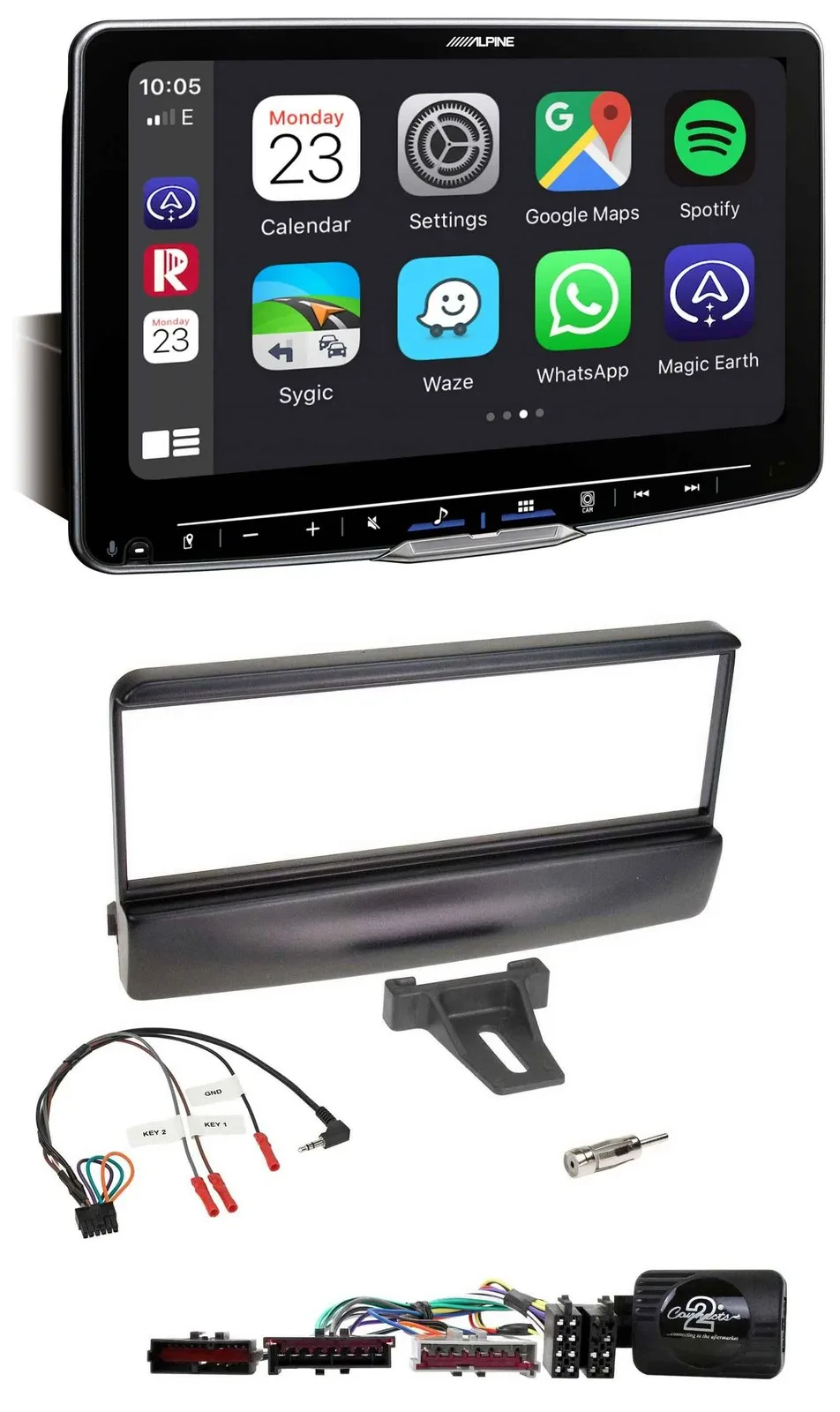 Автомагнитола для Ford Escort/Focus Alpine Bluetooth USB DAB черная