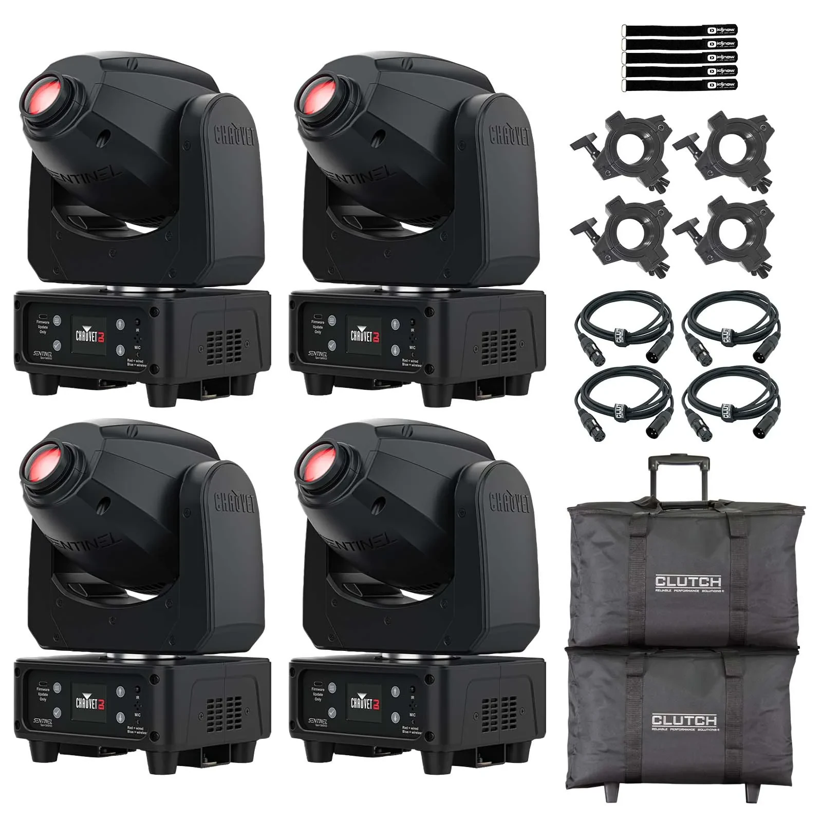 Движущаяся голова Chauvet DJ Sentinel Spot Q60 ILS LED (набор, 4 шт.) с сумками