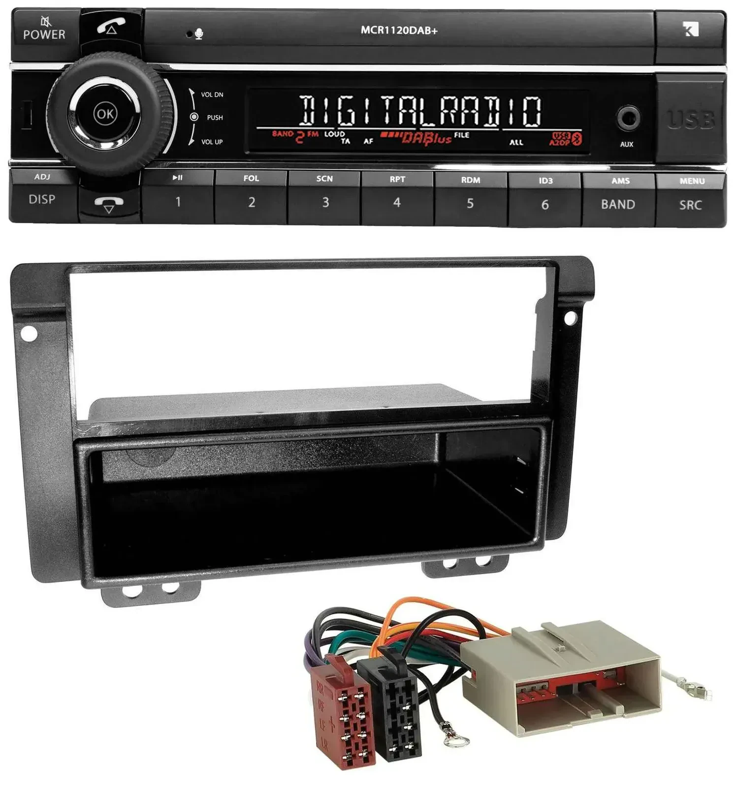 Kienzle Bluetooth MP3 USB DAB Autoradio für Landrover Freelander 2004-2007
