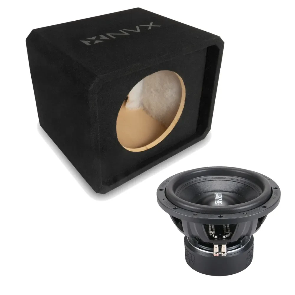 NVX NE121P Single 12" Slot Ported 3/4" MDF Sub Enclosure w/ SA Series Subwoofer