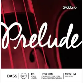 Струны для контрабаса D'Addario Prelude Series Double Bass String 1/8 Medium